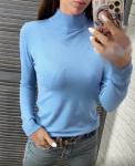 Джемпер  Женский 3003 "Гладкая - Стойка Ворот" Голубой