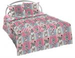 Детское постельное белье Шуйская бязь "филин розовый"