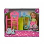 Evi.5733074 Кукла Еви с собачками, набор "Игровая площадка для питомцев", 12 см