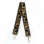 Плечевой ремень (стропа)  ADEL-239/регулируемый,  макс длина 120см,  буквы черный/золото 240116