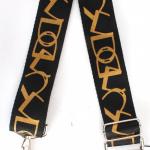 Плечевой ремень (стропа)  ADEL-239/регулируемый,  макс длина 120см,  буквы черный/золото 240116