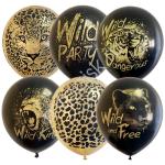 12"/30см BLACK&GOLD ассорти рис Wild Party 25 штук"