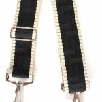 Плечевой ремень (стропа)  ADEL-239/регулируемый,  макс длина 120см,  жаккард черн/белый 240114