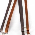 Плечевой ремень (стропа)  ADEL-239/регулируемый,  макс длина 120см,  полосы серый/бел/корич 240110