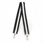 Плечевой ремень (стропа)  ADEL-239/регулируемый,  макс длина 120см,  полосы черн/белый 240113