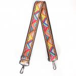 Плечевой ремень (стропа)  ADEL-250/регулируемый/ЧЕРНАЯ фур-а,  макс длина 120см,  зигзаг оранжевый  239575