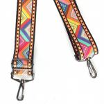 Плечевой ремень (стропа)  ADEL-250/регулируемый/ЧЕРНАЯ фур-а,  макс длина 120см,  зигзаг оранжевый  239575