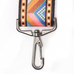 Плечевой ремень (стропа)  ADEL-250/регулируемый/ЧЕРНАЯ фур-а,  макс длина 120см,  зигзаг оранжевый  239575