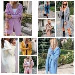 Вязаный кардиган с капюшоном разные цвета DN