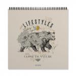 Альбом для эскизов на спирали ErichKrause® Natural Life, 295x295 мм, 40 листов