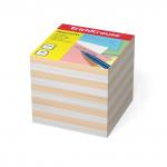 Бумага для заметок ErichKrause®, 90x90x90 мм, 2 цвета: белый, персиковый