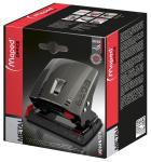 ADVANCED Дырокол металлический эргономичный на 30/35 листов, на 2 отверстия, с линейкой