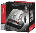 ADVANCED Дырокол металлический эргономичный на 30/35 листов, на 2 отверстия, с линейкой