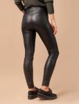 Брюки-леггинсы из супер-эластичной эко-кожи на широкой резинке