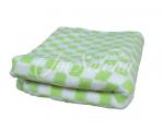 одеяло байковое клетка салатовая 100/140