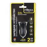 FORZA Автомобильное зарядное устройство Комфорт, 2xUSB, 2. 4А, 5В, 2 цвета