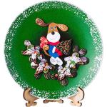 135-5058 ТАРЕЛКА ДЕКОРАТИВНАЯ "СИМВОЛ ГОДА 2018 " ДИАМЕТР=20 СМ. БЕЗ УПАКОВКИ (КОР=12ШТ