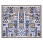 Покрывало гобелен детское Коты синий