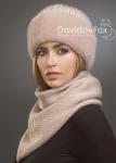 Комплект Алель норка трикотаж дымчатая роза косынка
