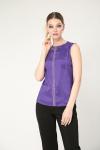 Атласная блуза без рукавов 60806-13981