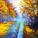 Наволочка "Голубая осень" размер 39х39 см