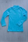 Водолазка детская из рибаны с длинным рукавом бирюза