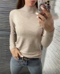 Джемпер  Женский 3003 "Гладкая - Стойка Ворот" Бежевый