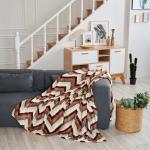 Плед  ЗигЗаг , светло-коричневый, 200*220 см  (no-100171)