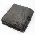 Плед  Короткий мех , стальной, 200*220 см  (no-100165)