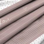 Комплект скатерть рогожка 145х220 + 6 салфеток 32х32 "Унисон" рис 33001-1/33002-1 Love