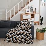 Плед  ЗигЗаг , серый, 200*220 см  (no-100178)