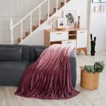 Плед  Деграде , брусничный, 200*220 см  (no-100183)