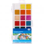 Акварель Классическая, медовая, 21 цвет, без кисти, пластик. упак., европодвес NEW, 1009197