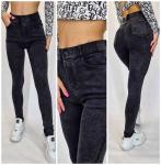 Джеггинсы стрейч черно-серая варенка IN