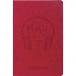 Дневник для музыкальной школы 48л, обложка кожзам гибкая, BRAUBERG, красный, 105497