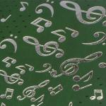 Дневник для музыкальной школы 48л, обложка кожзам твердая, фольга, BRAUBERG, зеленый, 105501