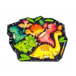 Деревянный пазл WOODLANDTOYS 137101 Динозавры 7 дет