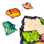 Деревянный пазл WOODLANDTOYS 137101 Динозавры 7 дет