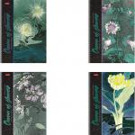 Тетрадь А4 80л. HATBER гребень, клетка, обложка картон, Океан цветов (4 вида), 80Т4В1гр