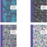 Тетрадь А4 80л. HATBER гребень, клетка, матовая ламинация, цветной срез, Color texture, 80Т4лВ1гр