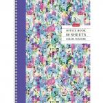 Тетрадь А4 80л. HATBER гребень, клетка, матовая ламинация, цветной срез, Color texture, 80Т4лВ1гр