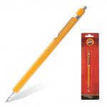 Карандаш механический цанговый 2 мм, KOH-I-NOOR, корпус желтый, точилка, 5201CN