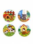 Деревянный пазл WOODLANDTOYS 149104 круглый Домашние животные