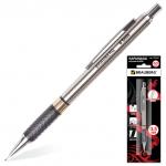 Карандаш механический 0,5 мм, BRAUBERG BlackJack, метал. корпус, ластик, резиновый грип, 180463