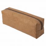 Пенал-косметичка BRAUBERG TYVEK, крафт-текстиль, песочный, 21х5х8 см, 270046