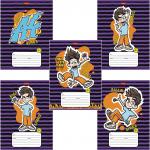 Тетрадь 12л. HATBER клетка, обложка картон, Влад А4 (5 видов в спайке), 12Т5В1