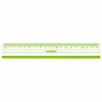 Набор чертежный средний ЮНЛАНДИЯ "ГЕОМЕТРИЯ" (линейка 18см, 2 треуг, трансп), зеленая шкала, 210740