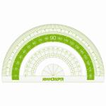 Набор чертежный средний ЮНЛАНДИЯ "ГЕОМЕТРИЯ" (линейка 18см, 2 треуг, трансп), зеленая шкала, 210740