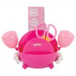 Канцелярский детский набор ЮНЛАНДИЯ "КРАБ", 4 предмета, розовый, блистер, 236958