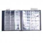 Альбом д/монет и купюр на винтах унив. 224х224, на 216 монет до D-45мм, выдвиж.карм,син,ДПС,2855-201